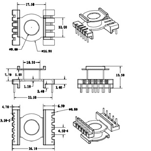 Eq2013 (5+6) Transformer Bone Digital Transformer Bakelite Skeleton Injection Molding Processing