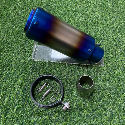 series ZX4R race 800 | Motorcycle exhaust pipe - 89-round-mouth-double-blue-51mm