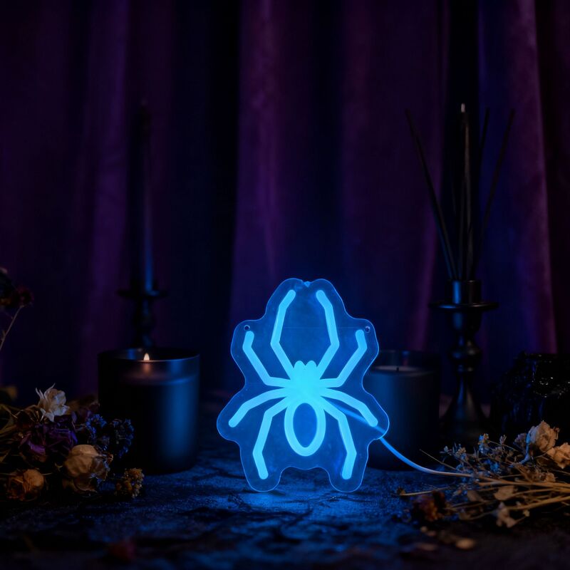 Spider Neon Light Halloween Wall Lamp Red Atmosphere Light Shop Decoration Light