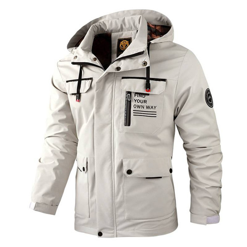 Men's Leisure Parka Jacket Autumn/Winter Hooded Blazer Coat Casual Outdoor Fashion Solid Color Outerwear