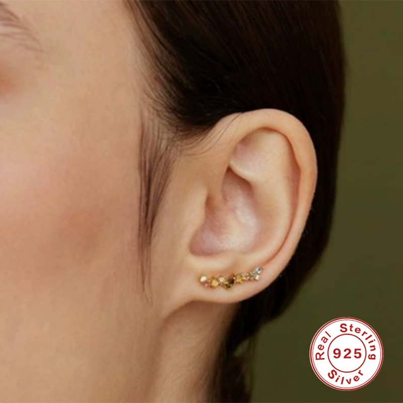 Серьги (ROMAD) из стерлингового серебра S925, циркония 5A, легкая роскошь, длина 5,5 см