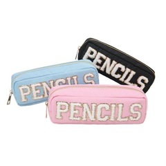 2024跨境尼龍筆袋鉛筆袋高顏值ins風小學生小眾文具用品防水耐髒