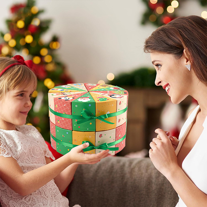 クロスボーダークリスマスカレンダー楽しいギフトボックス既製の自家製サプライズパーティーパッケージボックス (12 個/パック)|undefined