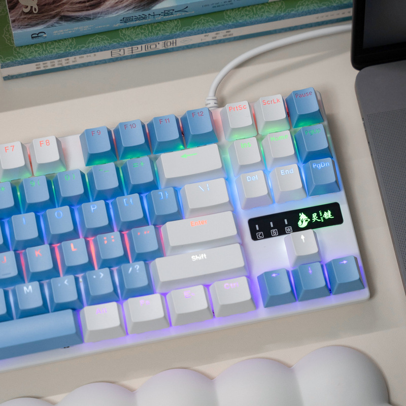 特別オファー卸売クロスボーダースポット Amazon Lingkey リアルメカニカルキーボード有線 87/104 キー発光緑紅茶軸|undefined