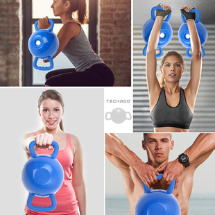 Kettle Bell Yoga Fitness Dumbbell Water Injection Kettle Bell Hip Lift Thin Waist Pilates Pot Hard Dumbbell Portable Women Soft Dumbbell