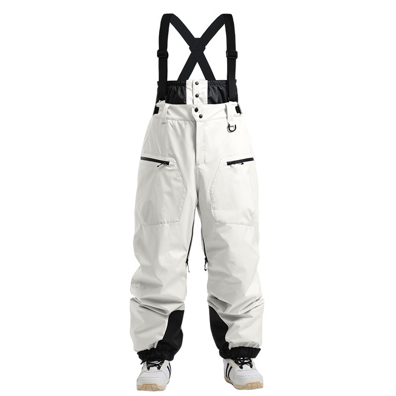 New Style Ski Pants Women's Strap Thickened Cotton Warm Single and Double Board Foreign Trade Windproof Waterproof Winter Ski Pants for Men New Style Ski Pants Women's Strap Thickened Cotton Warm Single and Double Board Foreign Trade Windproof Waterproof Winter Ski Pants for Men