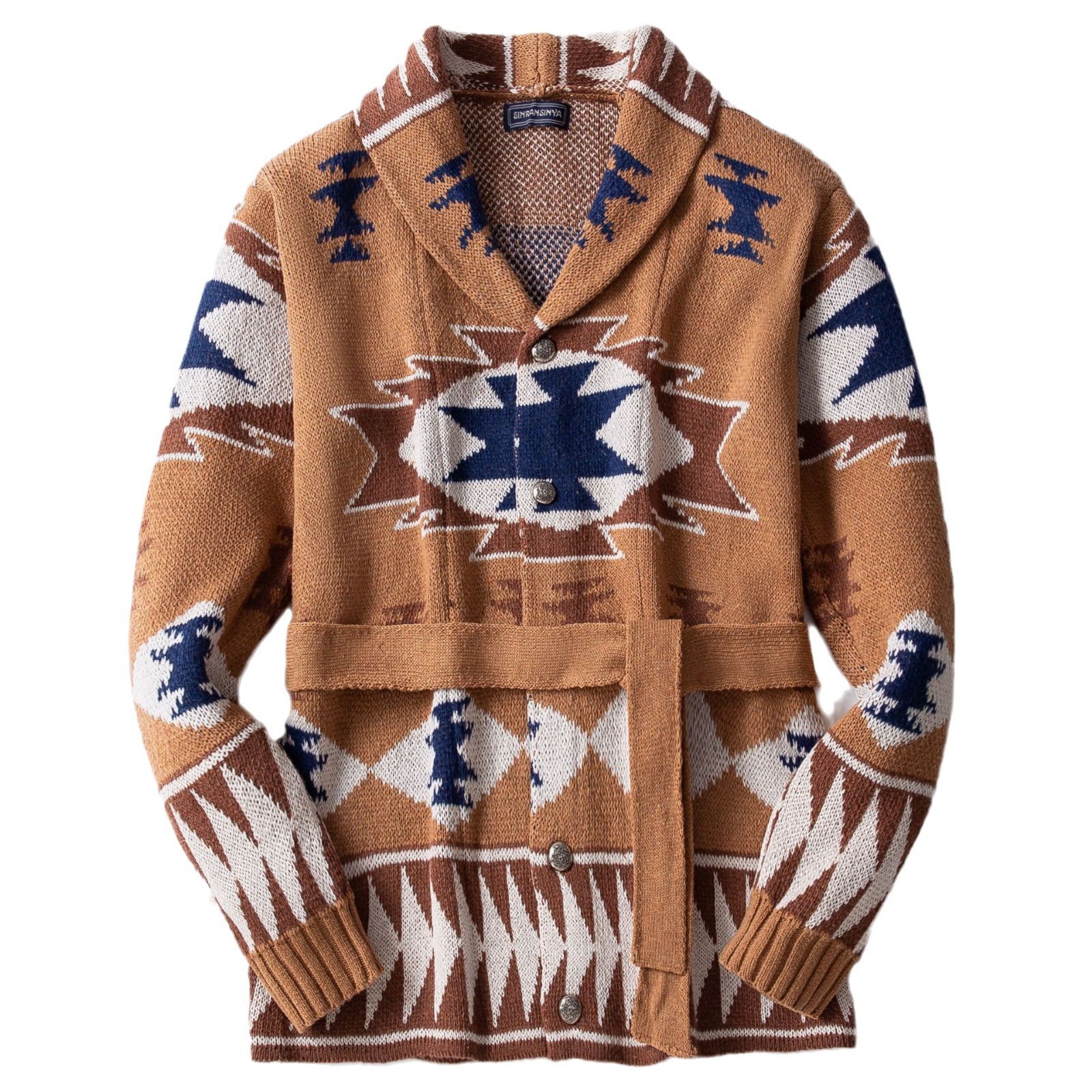 Pánský žakárový svetr pro těžký průmysl, podzim/zima, zesílený kardigan, šněrovací pletený kabát SY0001_voghion.com