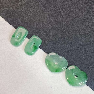 Natural Burma A goods jadeite ice square love earrings jadeite earrings jewelry wholesale