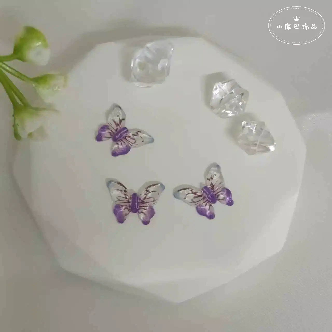 Аксессуары, фурнитура обуви handmade, кремовый прозрачный аксессуар для волос, оптом