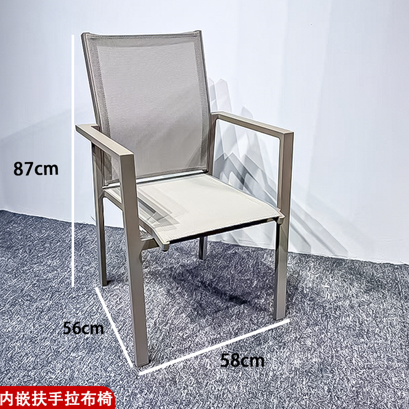 silla de caña de aluminio jardín terraza al aire libre silla de caña mesa al aire libre combinación de muebles al aire libre al por mayor interior