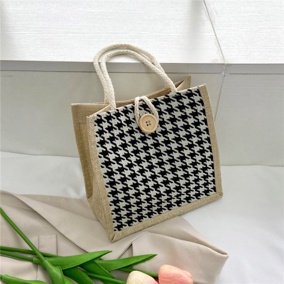 Canvas Handbag Shopping Internet Popular Fashion Lunch Box Lunch Bag Women's Shopping with Meals Japanese Students Shoulder Bag
