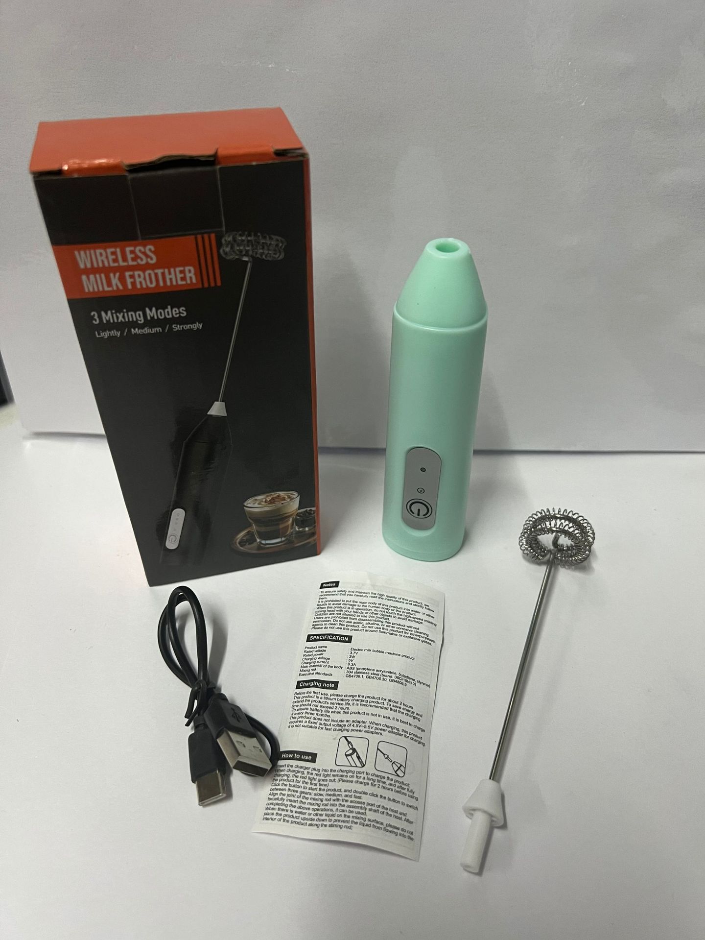 Máquina de espuma de leche mezcladora eléctrica doméstica mezcladora de café inalámbrica batidora de espuma mezcladora de mano automática de leche image 9