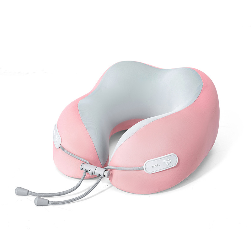Verano helado sensación fría protección de cuello almohada en forma de U portátil almacenable memoria almohada de cuello de algodón almohada de avión almohada al por mayor existencias