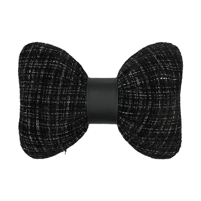Non-Slip Car Seat Cover — Seat cushion, seat cover - black-chanel-style-bowknot-lumbar-support-pillow