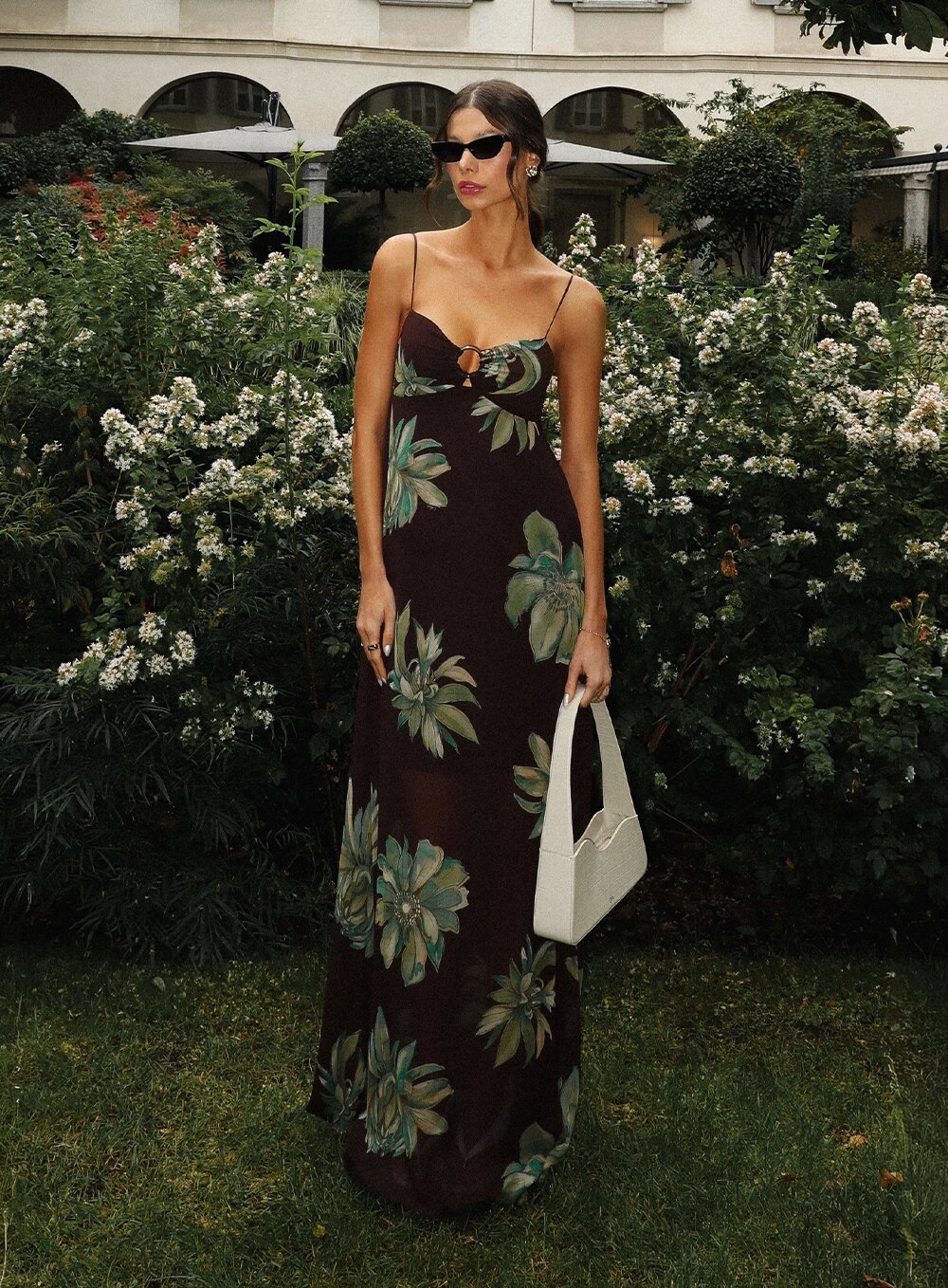 New Sexy Floral Print High-Waisted Maxi Dress Style Suspender Dress For Women Vacation Wear_ecoleips.com