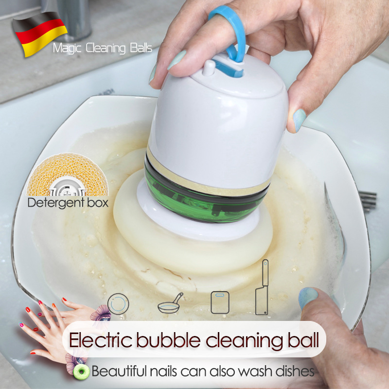 Cross-Border New Wireless Electric Dishwashing Ball Home Kitchen Dishwashing Brush Machine Mini Lazy Fully Automatic Dishwashing Machine