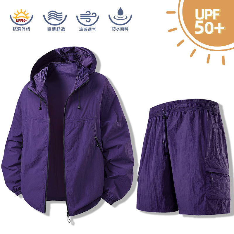 Verano al aire libre conjunto de pantalones pantalones cortos de enfriamiento de protección solar ropa de protección solar para hombres y mujeres sensación de hielo