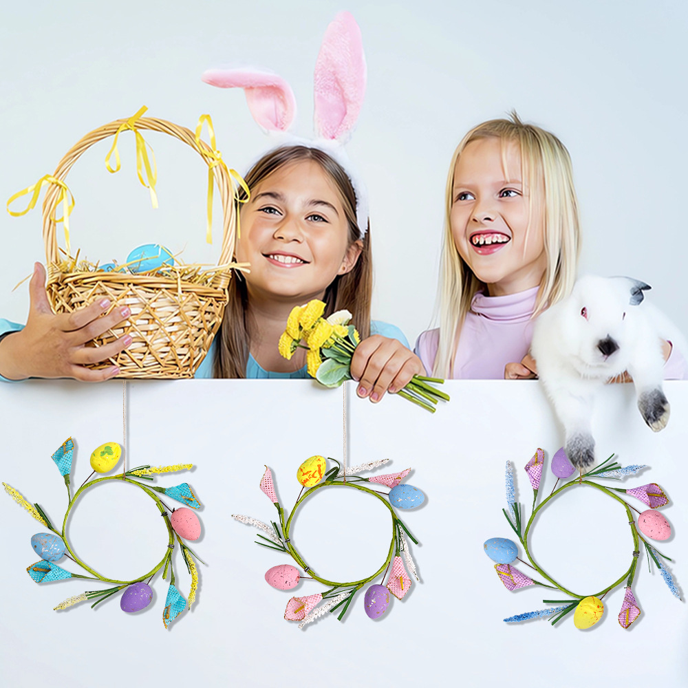 Nuevo ramas de Pascua colgante guirlanda colgante puerta colgante fiesta decoración huevo ramas de árbol colgante de guirlanda de simulación