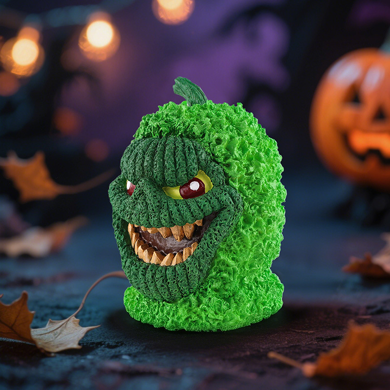  New Halloween Personality Green Pumpkin Monster Ornaments Desktop Trendy Funny Atmosphere Decoration Ornaments