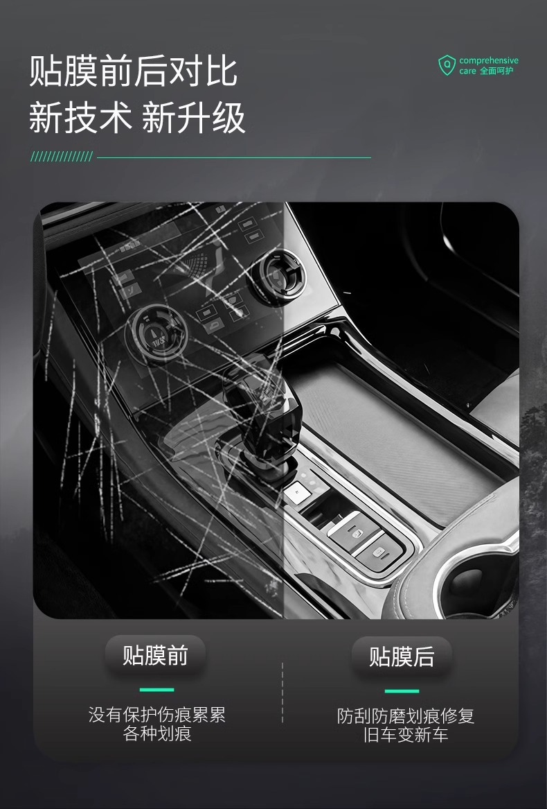 25 Types of Jietu X70 Plus Center Console Protective Film, Interior Protective Film, Tempered Film, Car Decoration Accessories, Modification Parts