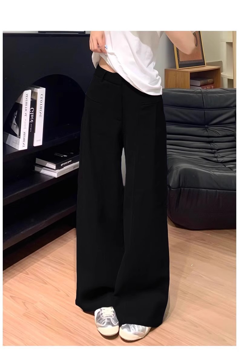 Quần culottes nữ ống rộng cạp cao vải linen phối tơ — Xanh sẫm chi tiết 21