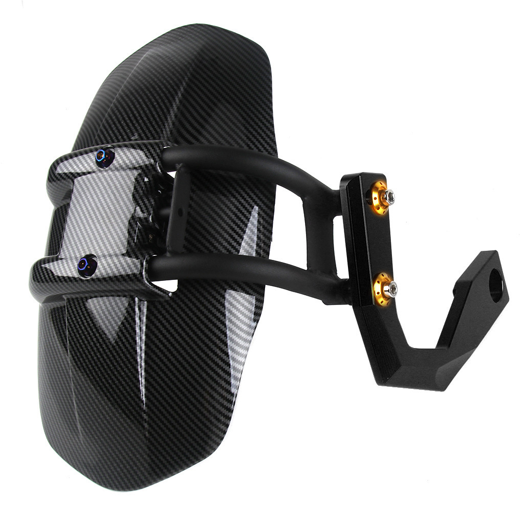 Aplicable Guangyang AK550 motocicleta Fender CNC aleación de aluminio fibra de carbono Impresión de transferencia de agua de plástico guardabarros de la rueda trasera