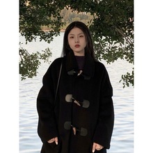 赫本风高级感羊绒呢子羊毛大衣女小个子2025秋冬新款厚毛呢外套