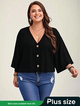 W 63397 V Neck Button Crinkle Solid Color Cardigan ��ɫ����