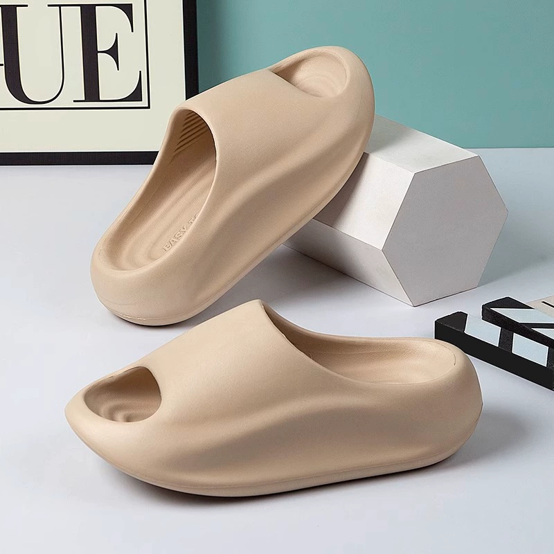 Мужские и женские домашние тапочки на толстой подошве, простые, нескользящие, с защитой от запаха, повседневные домашние уличные тапочки для пар, нескользящие, с защитой от запаха.