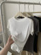 Lyocell Tencel Crewneck Mask Tee! Basic Versatile Mulberry Silk Shoulder Short-sleeved Spring and Summer T-shirt Base Shirt
