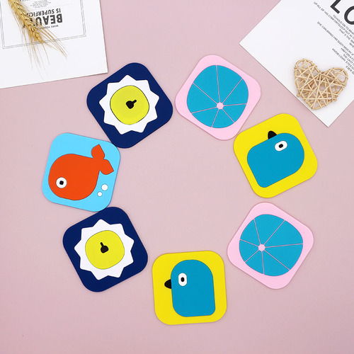 Cartoon coasters insulation mats cartoon creative placemats Nordic style tea coasters mug coasters glass coasters direct sales