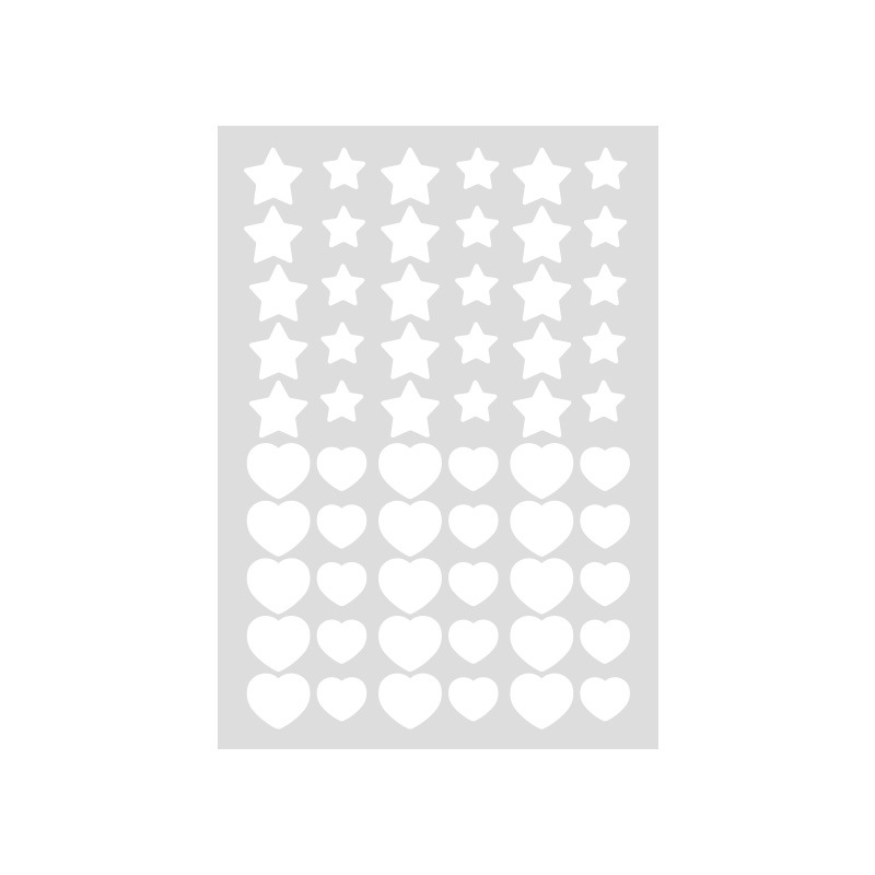 60 스타 하트 여드름 패치 화이트