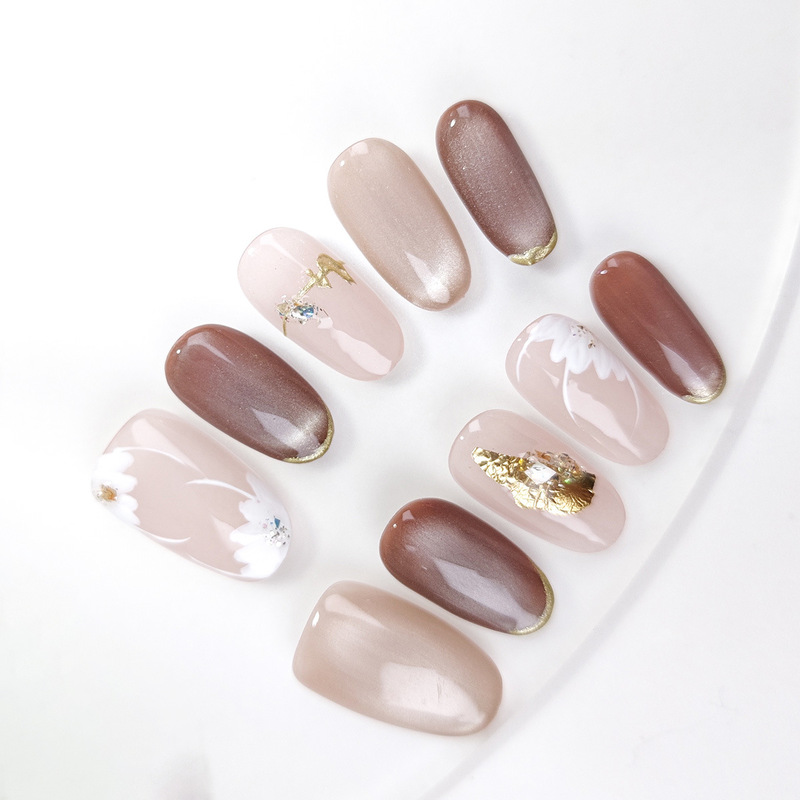 Purely Handmade Premium Wearable Nails, Short Style High-End Cat-Eye Nail Tips That Enhance Complexion, Wholesale Nail Stickers Purely Handmade Premium Wearable Nails, Short Style High-End Cat-Eye Nail Tips That Enhance Complexion, Wholesale Nail Stickers