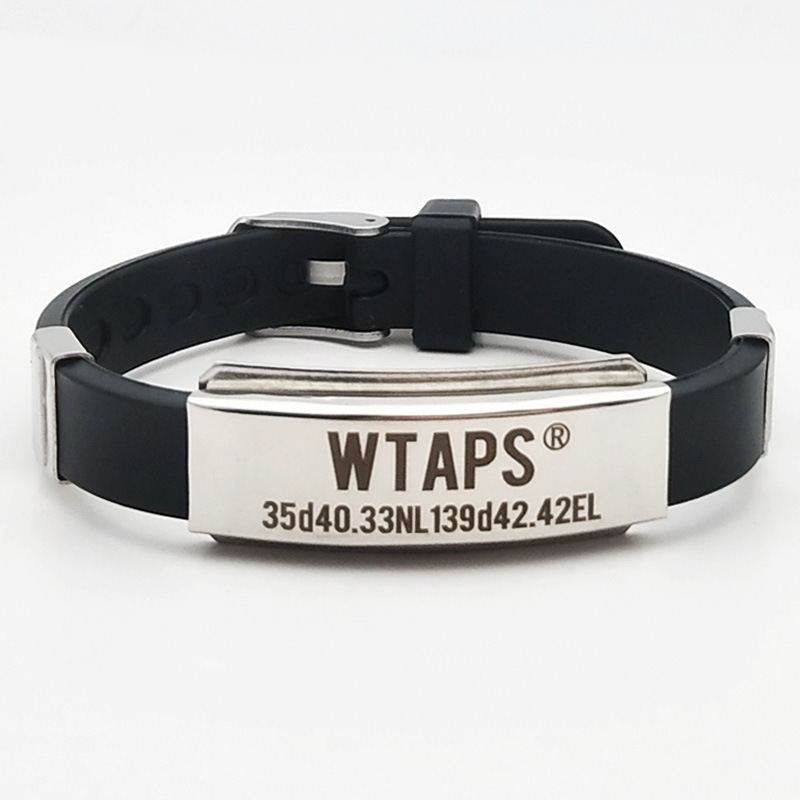 New wtapes Coordinates Commemorative Bracelet Japanese Military Style Tooling Bracelet CityBoy Engraving Trendy Jewelry