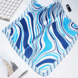 现货印花空姐丝巾 女士职业装饰四季可用时尚女士丝巾小方巾