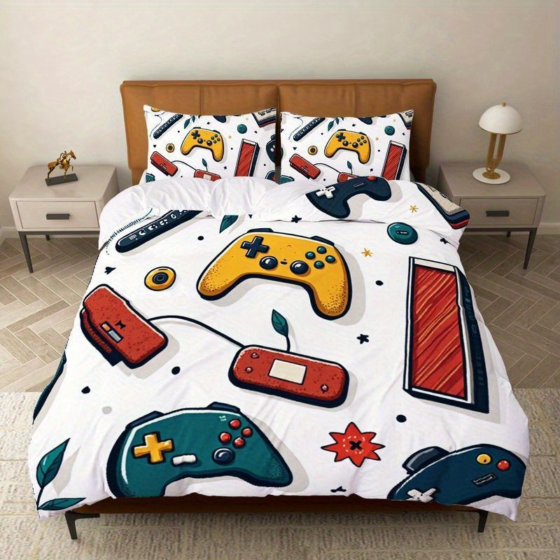 Textil doméstico transfronterizo molienda digital impresión quilt kit mango de juego fuente de fábrica graffiti llevar TEMU / JIT