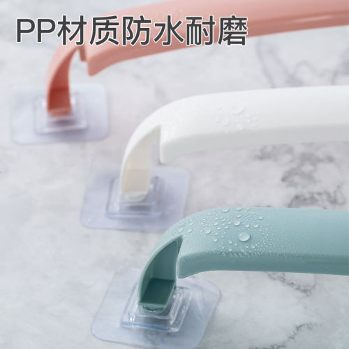 Traceless non-perforated towel rack kitchen bathroom toilet wall hanging towel rod towel hanging slipper rack