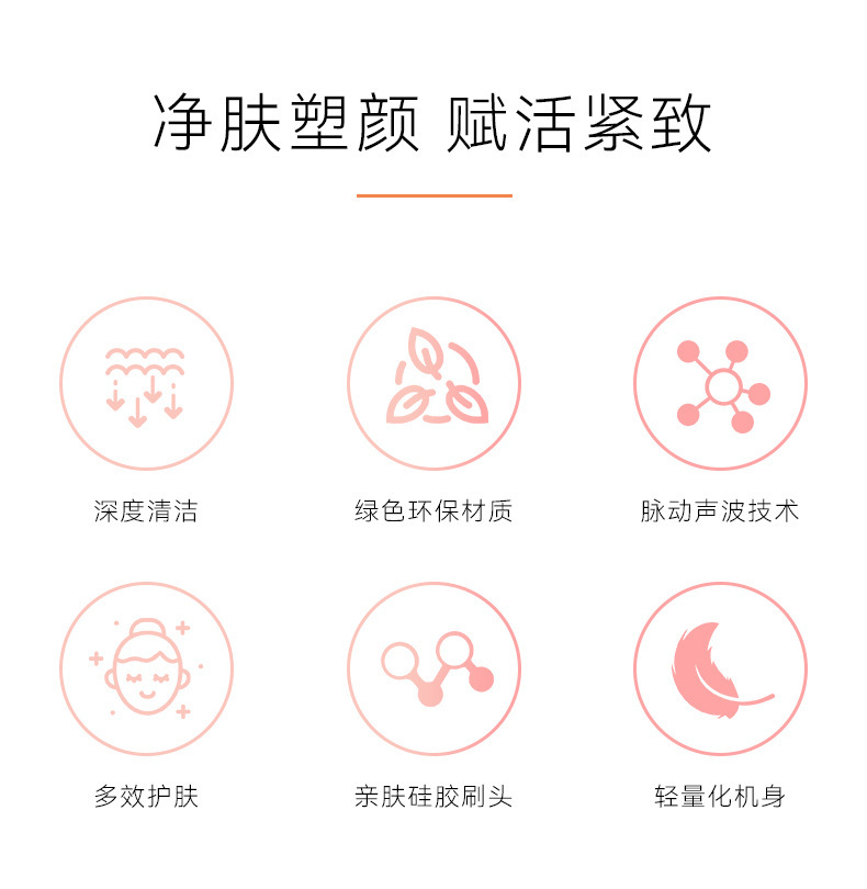 Kemei KEMEI cross-border multifunctional face cleansing massage, skin purifying and shaping, compact mini high-speed adjustable face cleanser