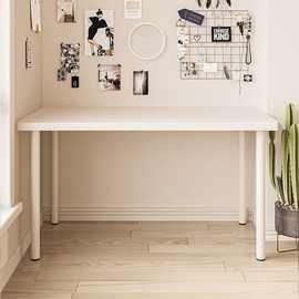 家用电脑桌学习简易书桌写字台桌子出租屋租房卧室办公桌圆角白桌