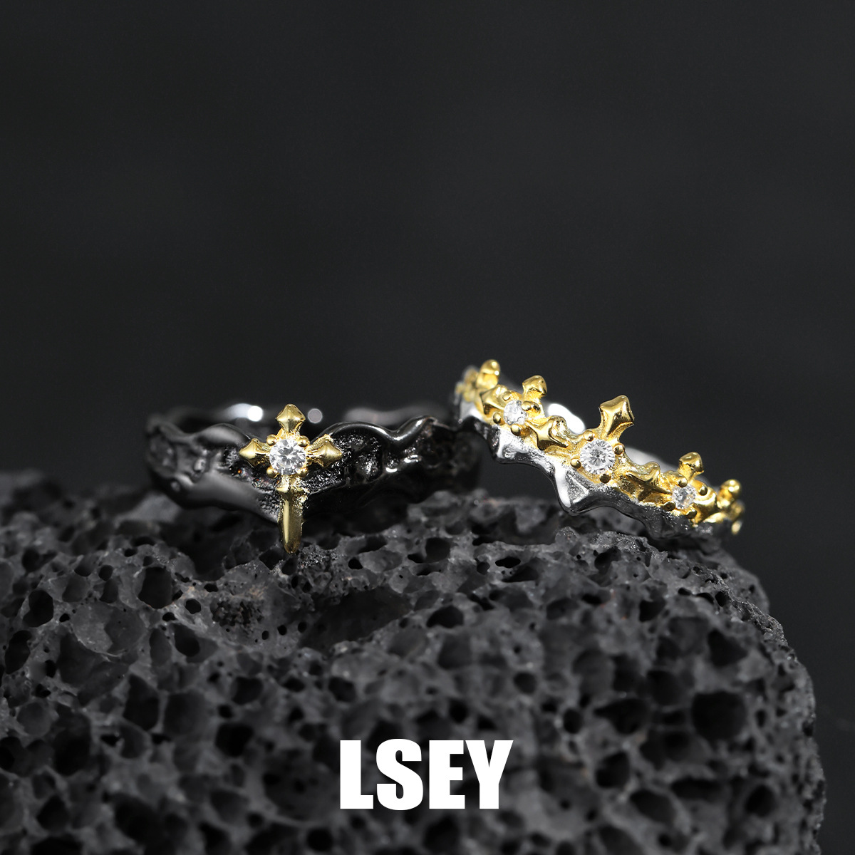 Princess Knight Couple Silver Ring Valentine's Day S925 Sterling Silver Niche Joker High Sense Ring Silver Jewelry Wholesale