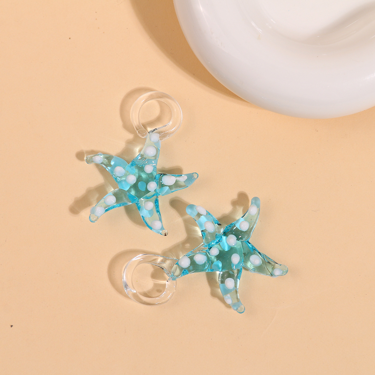 12g Weight Pendant Jewelry Making Type 35*30mm Jewelry Making Size DIY Jewelry Accessories Classification 1 Piece Quantity Glass Material Starfish Pattern IG Style Style 1 Piece 35*30mm Glass Starfish DIY Jewelry Accessories Pendant 11
