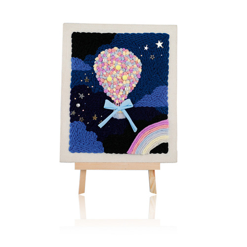 Russian stamp music hand stamp embroidery DIY yarn painting material package decorative gift pendant frame free stamp embroidery