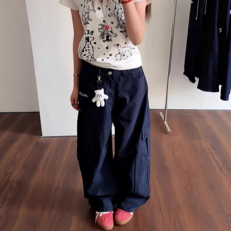 Women's Workwear Jeans 2026 Spring/Summer American Style Multi-Pocket Scimitar Design Niche High-Waisted Straight Wide-Leg Slimming Pants Women's Workwear Jeans 2026 Spring/Summer American Style Multi-Pocket Scimitar Design Niche High-Waisted Straight Wide-Leg Slimming Pants
