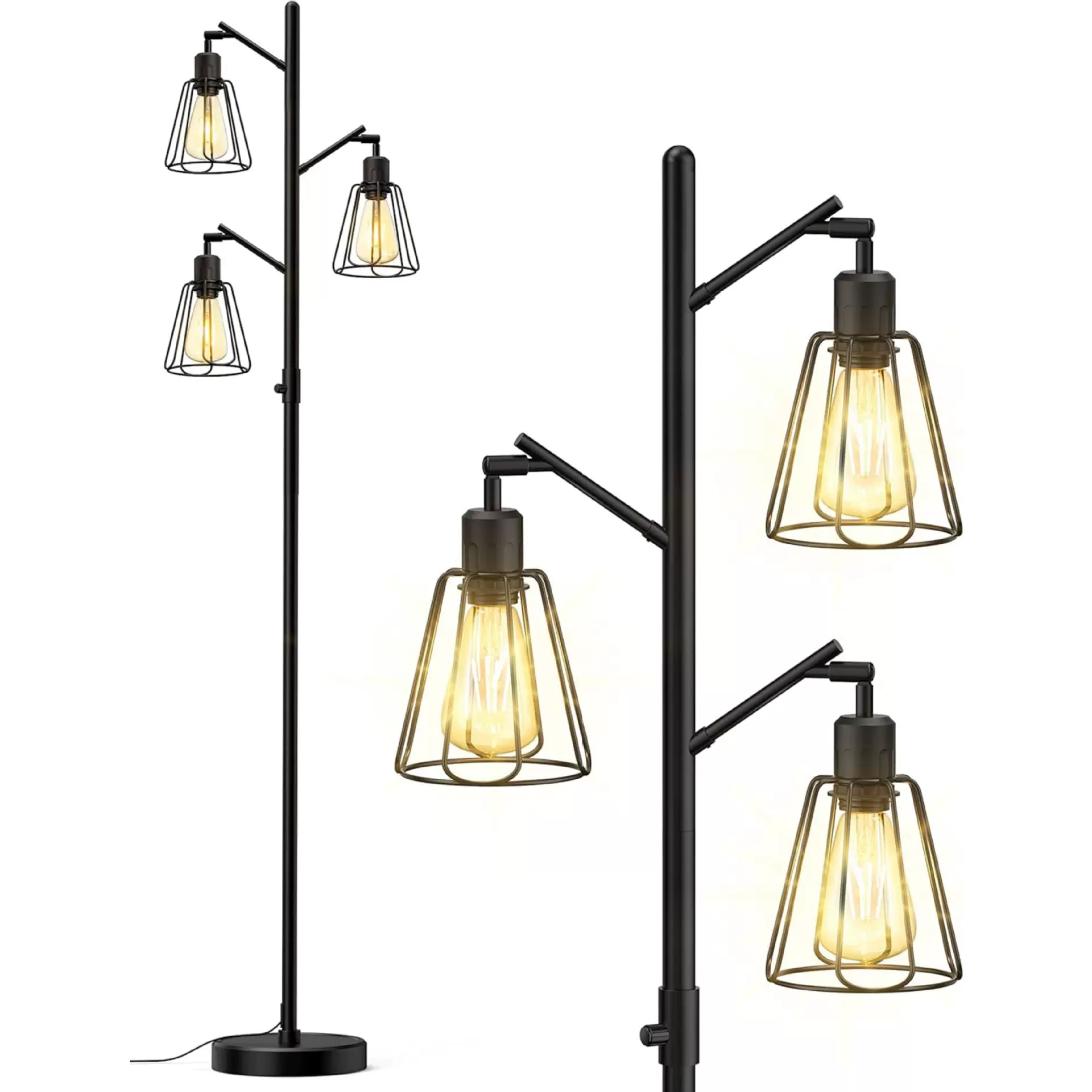 客厅沙发卧室阳台工作室创意可调光铁艺落地灯阅读工业风设计