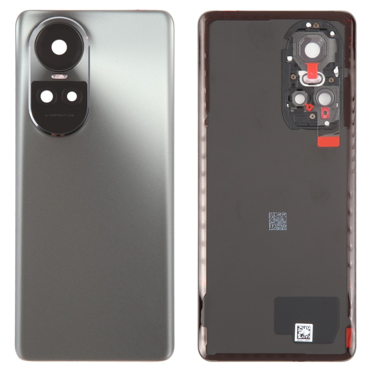 Aplicable para OPPO Reno10 Global Original Batería de cubierta trasera con anillo de foto (color: gris)