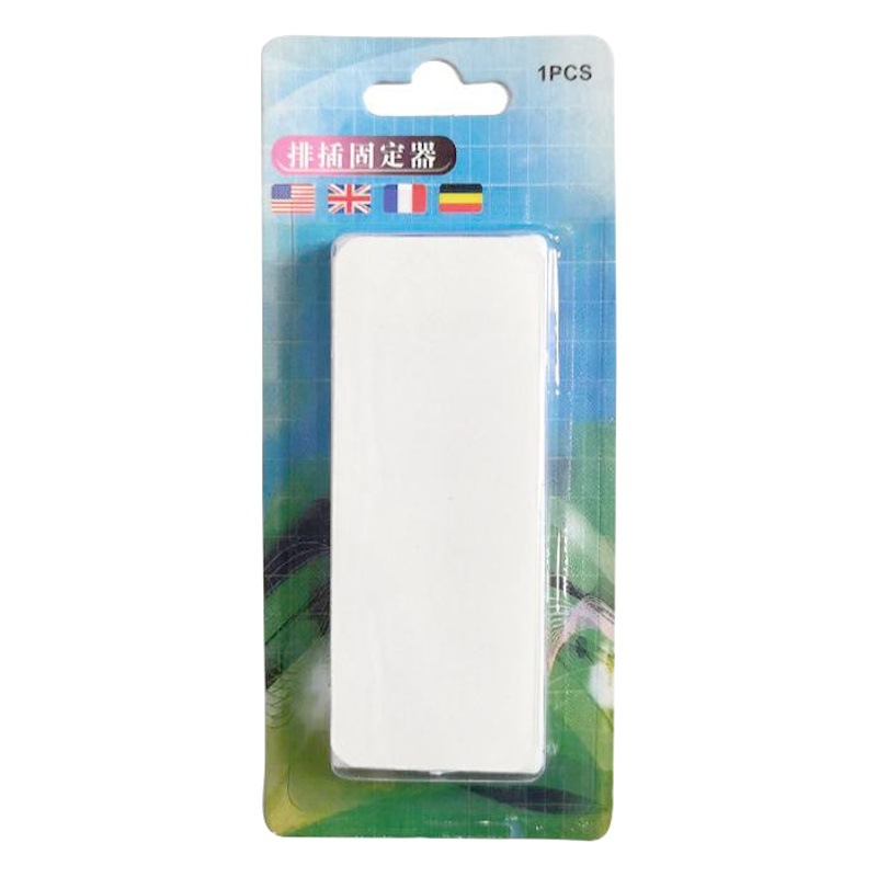 Row plug holder etiqueta de la pared colgante de almacenamiento sin fisuras fila Punch-free plug Board socket colgante de pared adhesivo