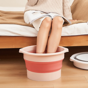 Foldable Foot Bathtub Household Saving Plastic Massage Foot Washing Basin Over the Calf Over the Knee High Foot Bucket Basin Double Application