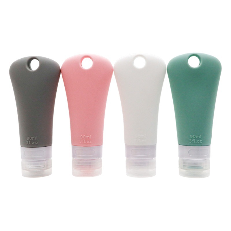 Cross-border Hot Selling Bottling Large Capacity Portable Cosmetic Empty Bottle Hanging Silicone Travel Bottle with Holes