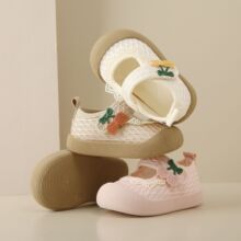 春夏可爱小花朵透气豆豆鞋婴童学步鞋宝宝公主鞋春秋新款女童单鞋