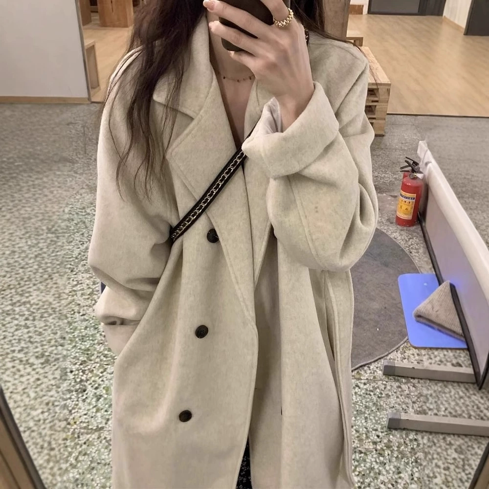 Демисезонное woolen пальто высокого качества, увеличенная толщина